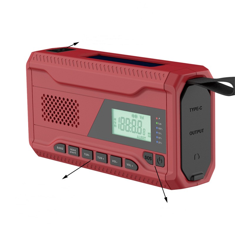 Outdoor Emergency Radio with Solar Power and Hand-Crank High-Intensity Lighting - Image 2