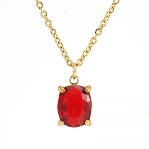 Stainless Steel Zircon Irregular Pendant Necklace for Women - Stylish Accessory