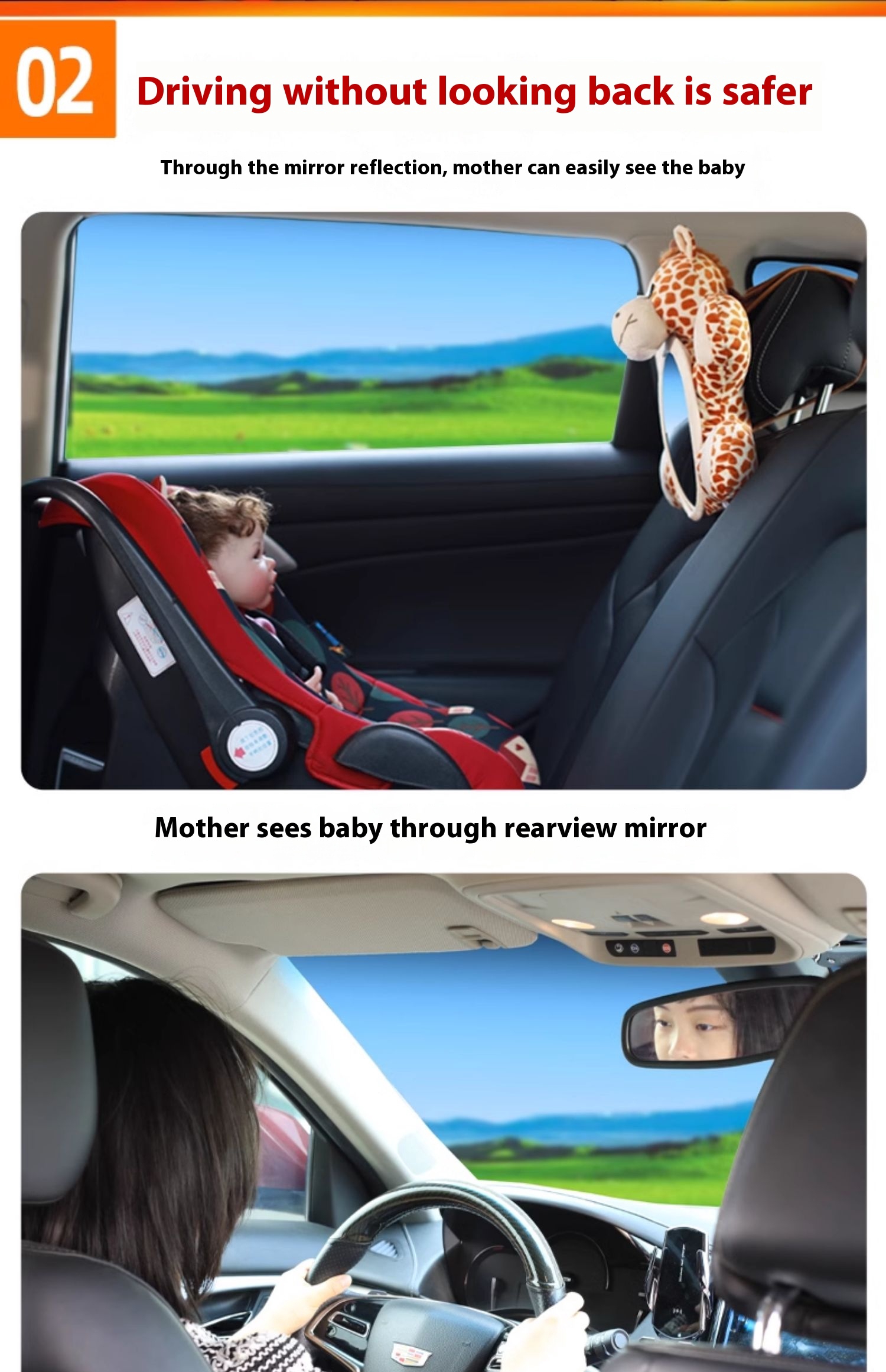 Car Mounted Baby Reflector Safety Seat Basket for Children - Image 14