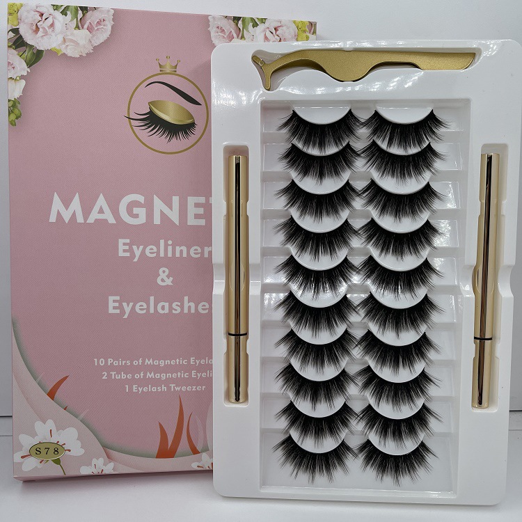 10 Pairs of Long-lasting, Waterproof Magnetic False Eyelashes - Non-bleaching Quality - Image 2