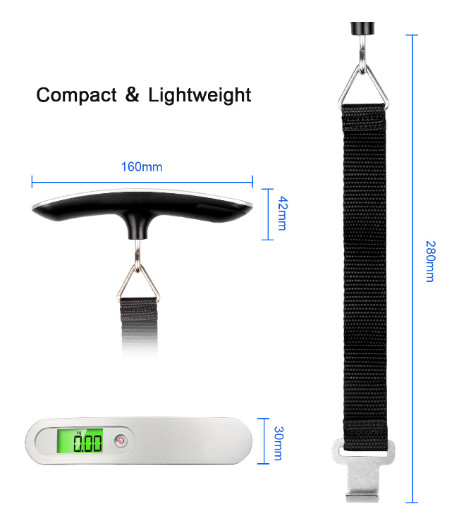 Portable Electronic Baggage Scale 50kg - Compact Travel T Scale for Outdoor Use - Image 4