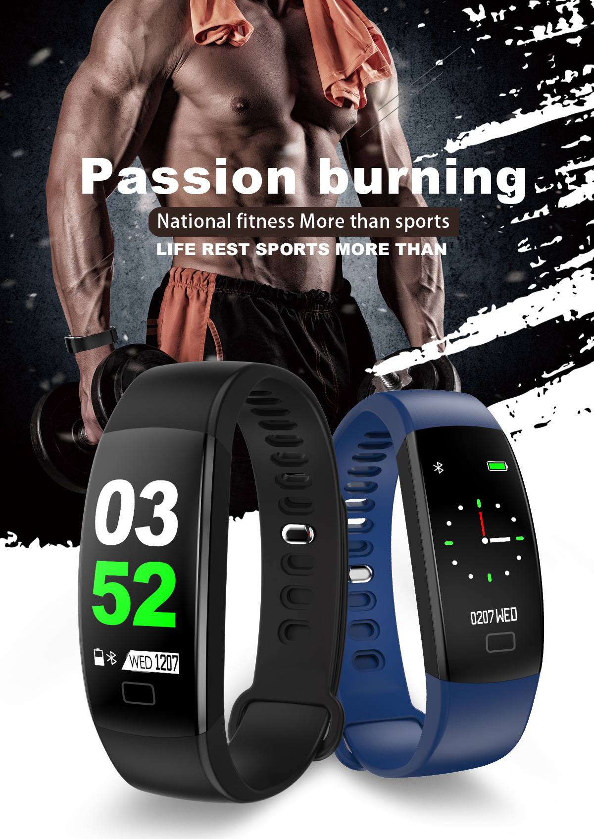 F64 Smart Bracelet: Sports Bluetooth Watch for Active Lifestyles - Image 7