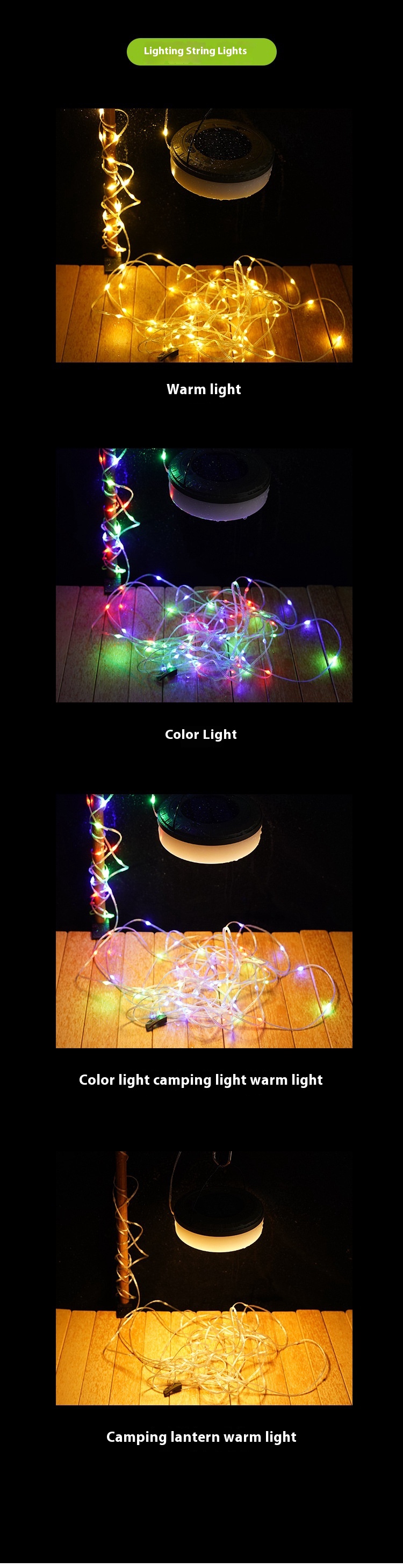 Solar-Powered Outdoor Camping Tent Light for Brilliant Nighttime Illumination