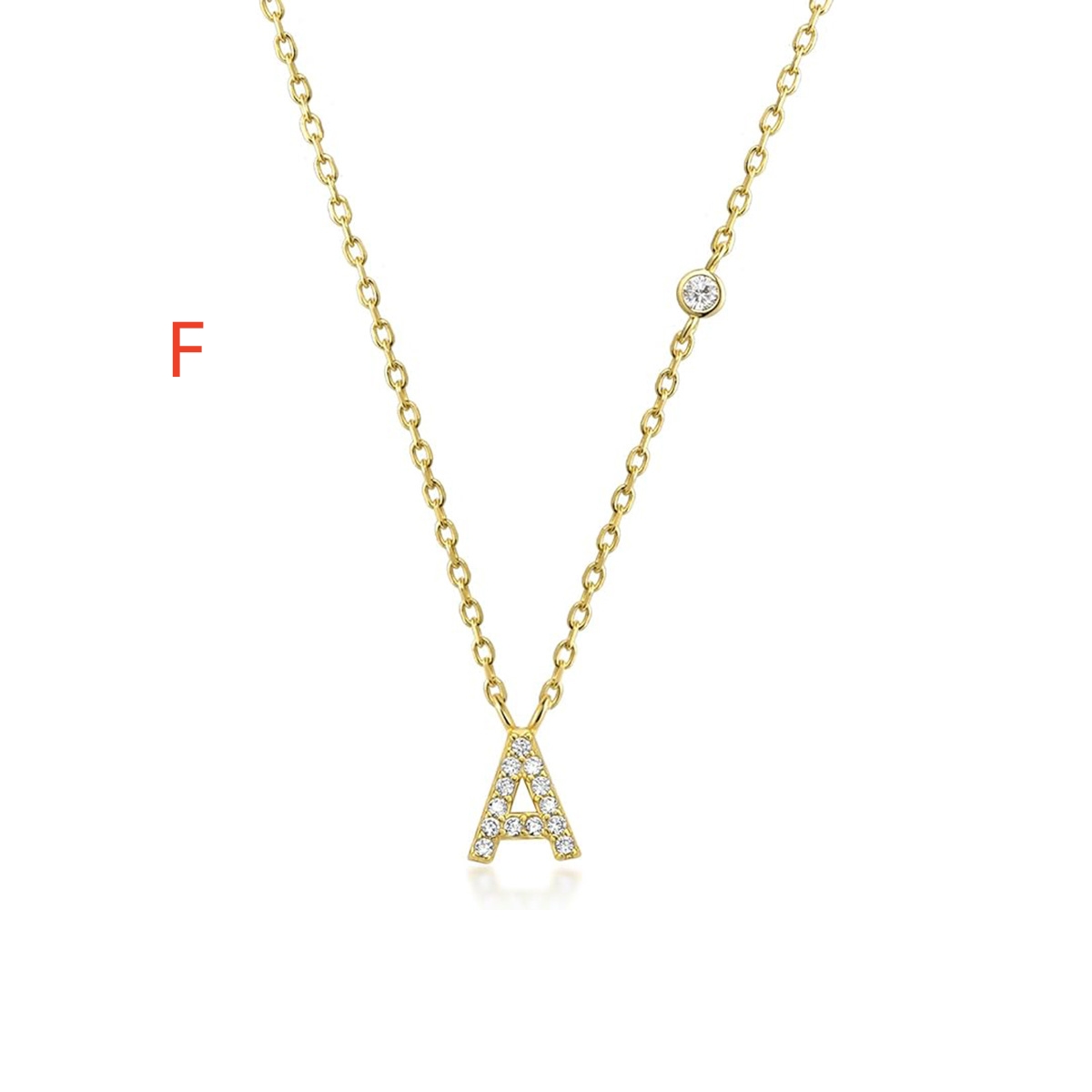 Luxury Gold Color A-Z Initials Necklace for Women - Cute CZ Pendant Fashion Jewelry Gift for Parties and Weddings