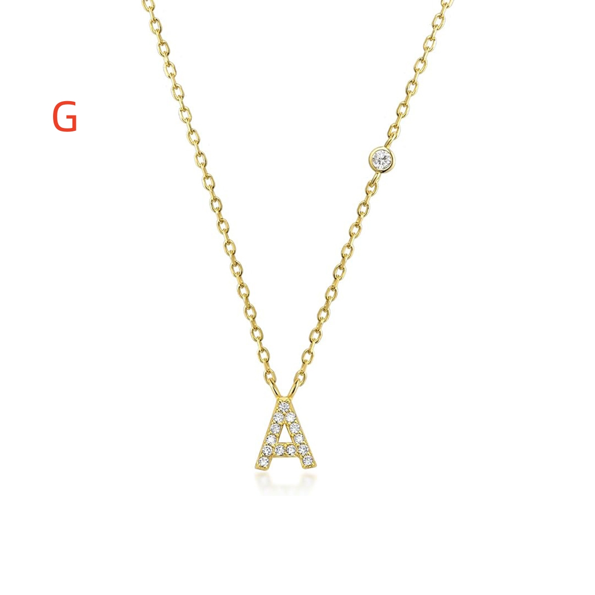 Luxury Gold Color A-Z Initials Necklace for Women - Cute CZ Pendant Fashion Jewelry Gift for Parties and Weddings - Image 2