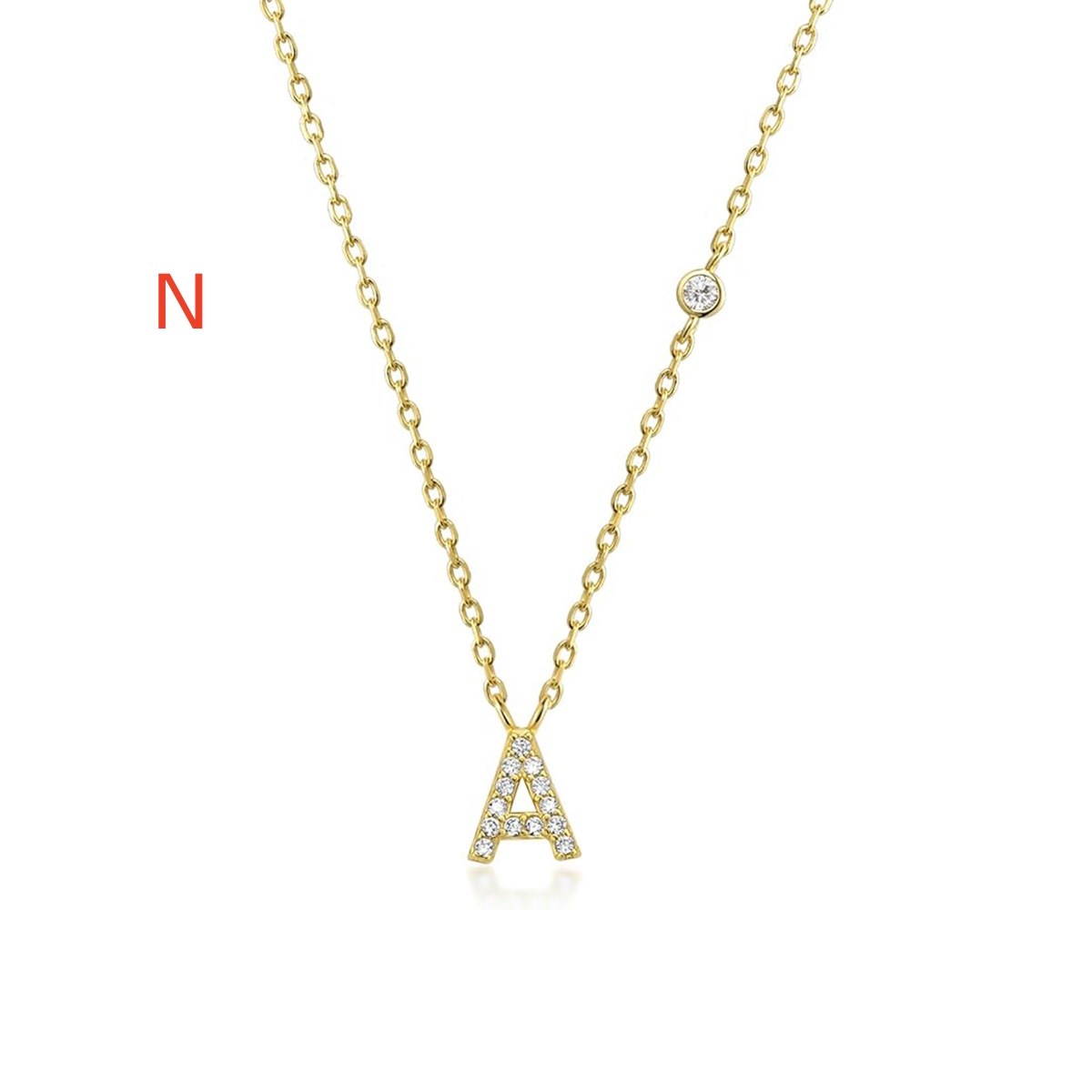 Luxury Gold Color A-Z Initials Necklace for Women - Cute CZ Pendant Fashion Jewelry Gift for Parties and Weddings - Image 9