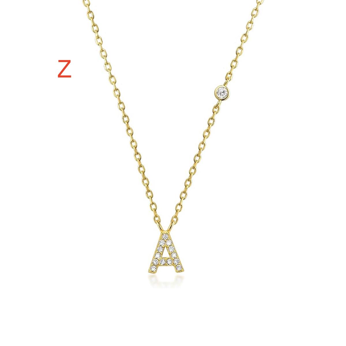 Luxury Gold Color A-Z Initials Necklace for Women - Cute CZ Pendant Fashion Jewelry Gift for Parties and Weddings - Image 14