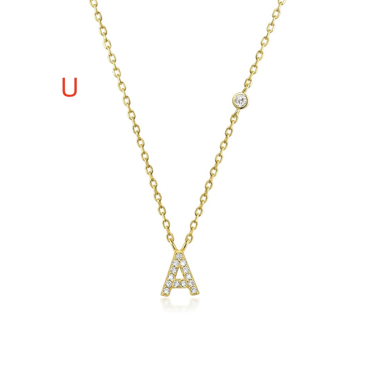 Luxury Gold Color A-Z Initials Necklace for Women - Cute CZ Pendant Fashion Jewelry Gift for Parties and Weddings - Image 19