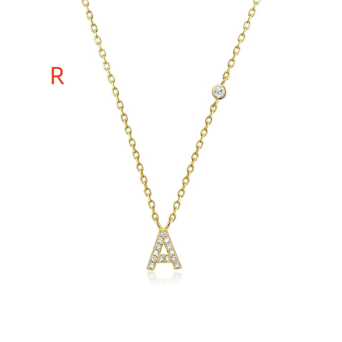 Luxury Gold Color A-Z Initials Necklace for Women - Cute CZ Pendant Fashion Jewelry Gift for Parties and Weddings - Image 22