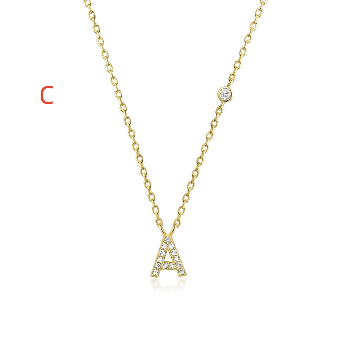Luxury Gold Color A-Z Initials Necklace for Women - Cute CZ Pendant Fashion Jewelry Gift for Parties and Weddings - Image 53