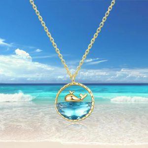 Elegant Whale Necklace for Women - Fishtail Clavicle Chain Design
